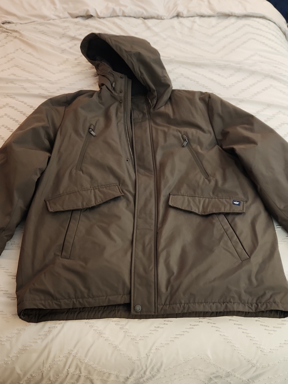 Men's Dockers Hooded Winter Parka Jacket - Olive